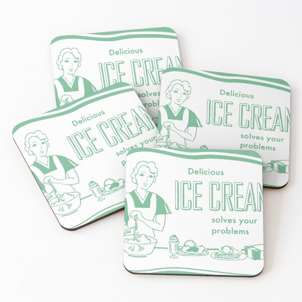 Item preview, vintage 1930's Delicious Ice Cream Solves Your Problems! designed and sold by Tonyv773.