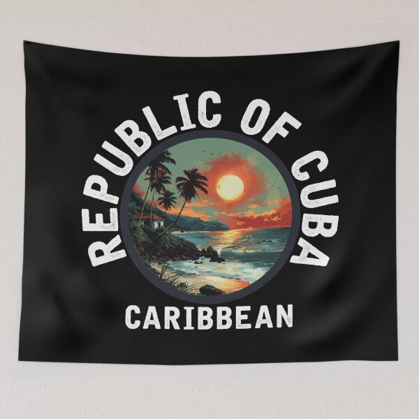 Item preview, Republic Of Cuba - Caribbean (with White Lettering) designed and sold by VelvetRoom.