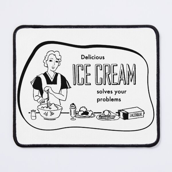 Item preview, antique 1930's Delicious Ice Cream Solves Your Problems! designed and sold by Tonyv773.