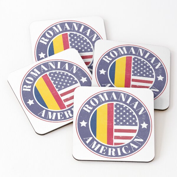 Item preview, Proud Romanian-American Badge - Romania Flag designed and sold by chrisrivait.