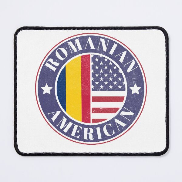 Item preview, Proud Romanian-American Badge - Romania Flag designed and sold by chrisrivait.