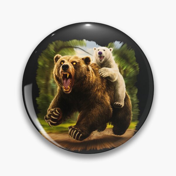 Item preview, White little bear rides a rabid bear  designed and sold by AnimalsDH305.