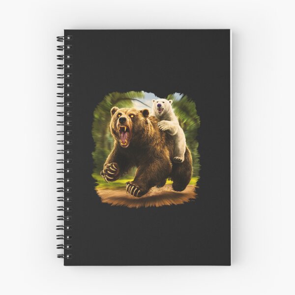 Item preview, White little bear rides a rabid bear  designed and sold by AnimalsDH305.