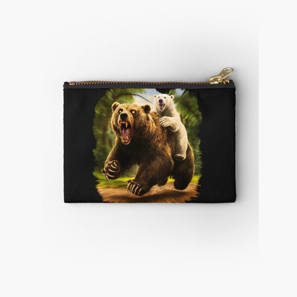 Item preview, White little bear rides a rabid bear  designed and sold by AnimalsDH305.