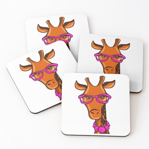 Item preview, Giraffe in pink glasses designed and sold by Maryart8.