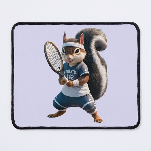 Item preview, Olympic squirrel tennis player with a racket in hand designed and sold by NiRia Spot.