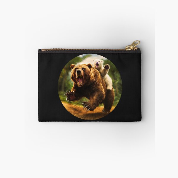 Item preview, White little bear rides a rabid bear  designed and sold by AnimalsDH305.