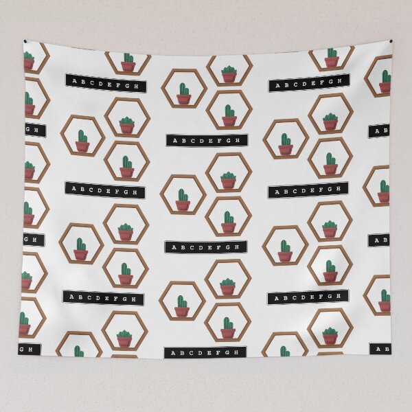 Item preview, A hexagonal frame with a potted plant in it. designed and sold by Satika Ploy.
