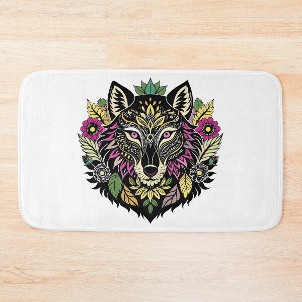 Item preview, Enchanted Bloom Wolf Head designed and sold by Alahchin Art.