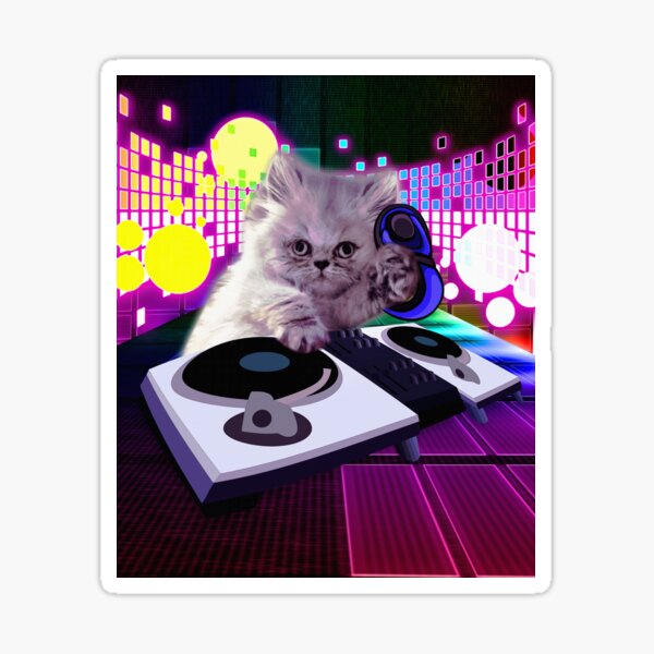 Dj Cat Spiral Notebook by Jayden Bromham - Pixels