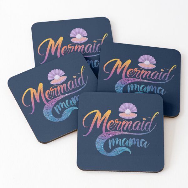 Item preview, Mermaid Mama Vintage Water Drop Shell T-Shirt Design designed and sold by tarzbol.