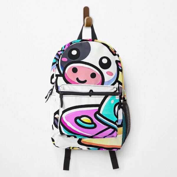 Item preview, Kawaii UFO Abducting Cow - Cute Alien and Cow Design designed and sold by KawaiiCherryPie.