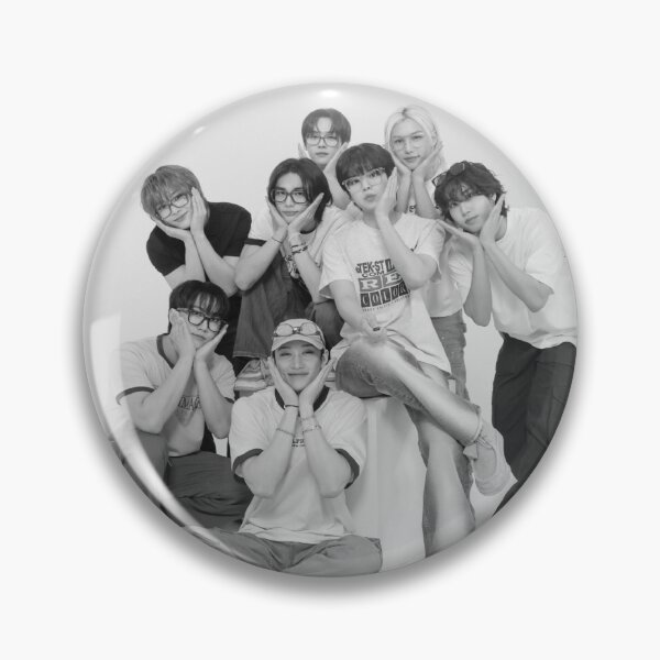 Item preview, cute STRAY KIDS SKZ summer 2024 ATE ot8 kpop b&w designed and sold by Kpop-Noona.