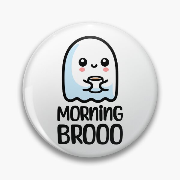 Item preview, Morning Brooo! Cute Coffee Ghost Pun designed and sold by PMCreative.