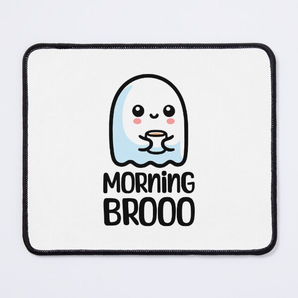 Item preview, Morning Brooo! Cute Coffee Ghost Pun designed and sold by PMCreative.
