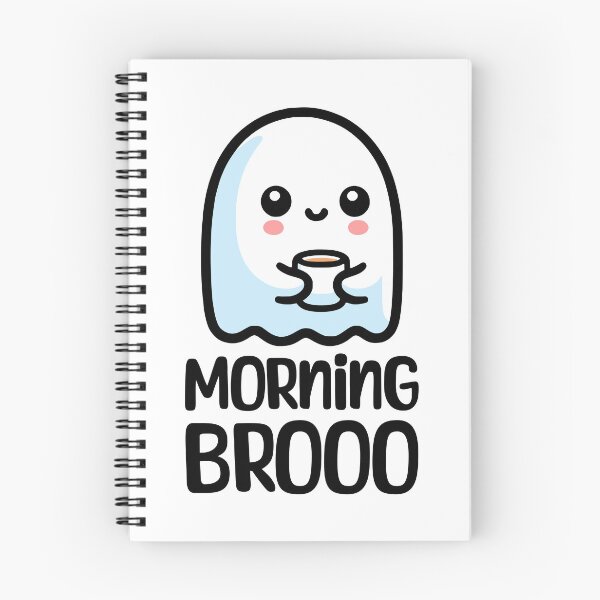 Item preview, Morning Brooo! Cute Coffee Ghost Pun designed and sold by PMCreative.