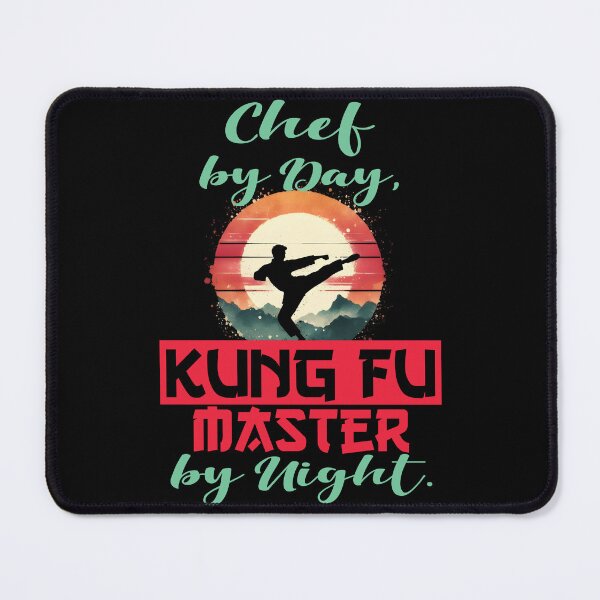 Item preview, Vintage Kung Fu Master & Chef Dual Life | T-Shirt Design | designed and sold by TheInkyOwl-TIO.