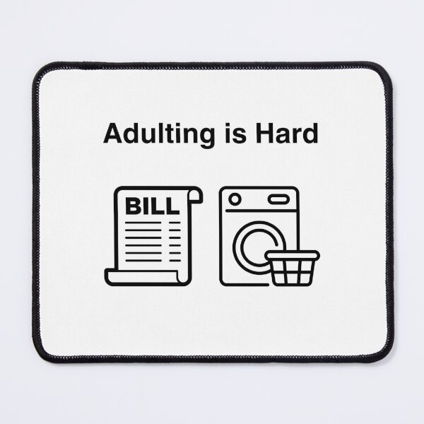 Item preview, Adulting Is Hard Bills and Laundry Illustration designed and sold by Creastore.