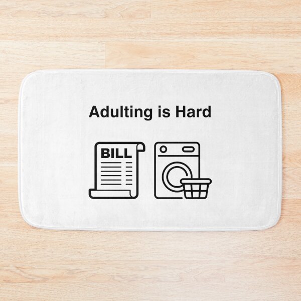 Item preview, Adulting Is Hard Bills and Laundry Illustration designed and sold by Creastore.