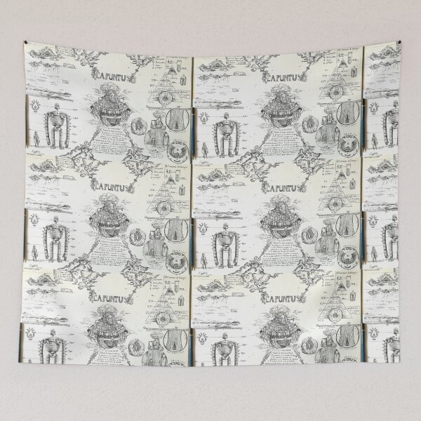 Item preview, The Castle in the Sky Lapunti plans Drawing with Ink designed and sold by Inkhov Art.
