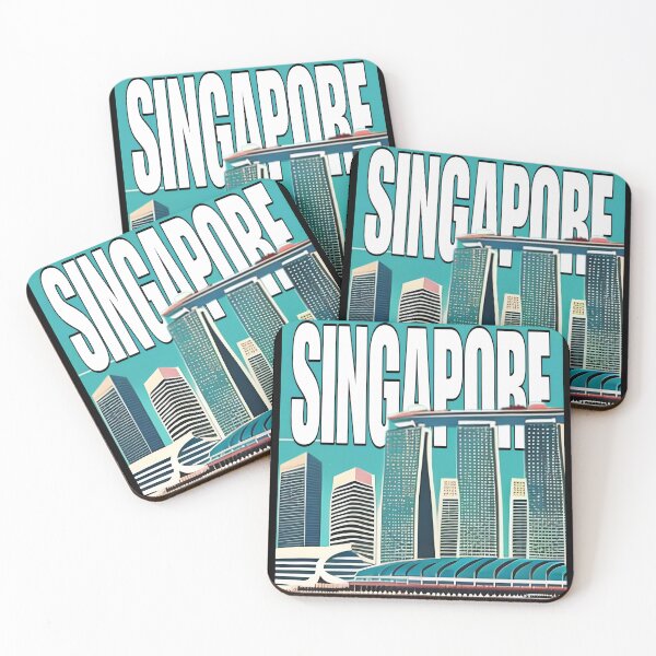 Item preview, Singapore Skyline Illustration Travel Art designed and sold by jessephotoart.