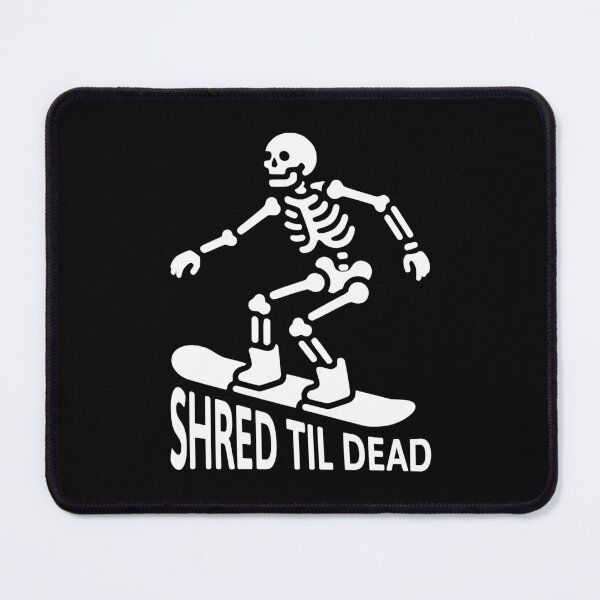 Item preview, Shred Til Dead! White And Black Snowboarding Skeleton designed and sold by PMCreative.