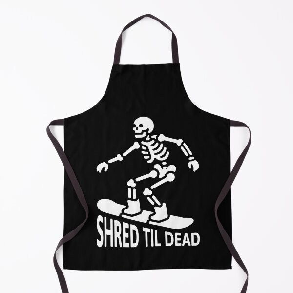 Item preview, Shred Til Dead! White And Black Snowboarding Skeleton designed and sold by PMCreative.