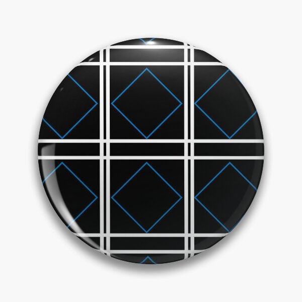 Item preview, French Blue Diamonds Shapes With White Lines - Graphical Artistic Design designed and sold by signshirtz.