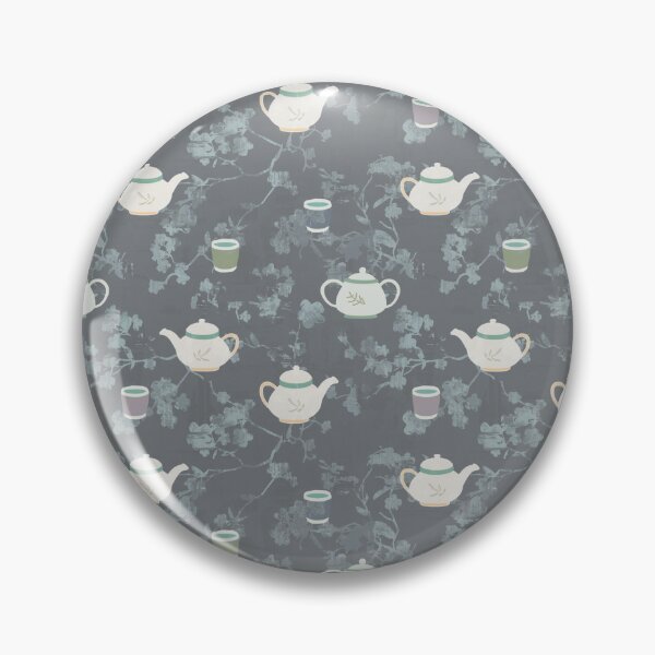 Item preview,  Tea pot cherry blossom  gray designed and sold by Alessandro Remo Mazzoni Remotextiles.