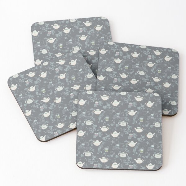 Item preview,  Tea pot cherry blossom  gray designed and sold by Alessandro Remo Mazzoni Remotextiles.