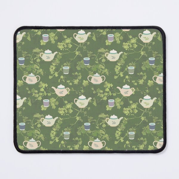 Item preview, Tea pot cherry blossom green designed and sold by Alessandro Remo Mazzoni Remotextiles.