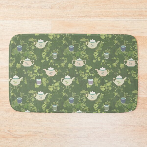 Item preview,  Tea pot cherry blossom green designed and sold by Alessandro Remo Mazzoni Remotextiles.