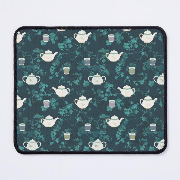 Item preview, Tea pot cherry blossom green emerald designed and sold by Alessandro Remo Mazzoni Remotextiles.