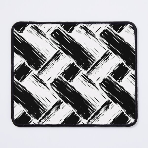Item preview, Minimalist Abstract Brick Weave Pattern in Black and White v1 designed and sold by BuzzworthyShop.