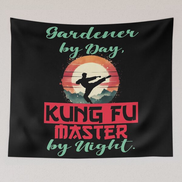 Item preview, Vintage Kung Fu Master & Gardener Dual Life | T-Shirt Design | designed and sold by TheInkyOwl-TIO.