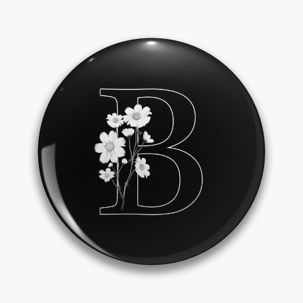 Item preview, Black Letter B Monogram with Flowers designed and sold by To the Lua.