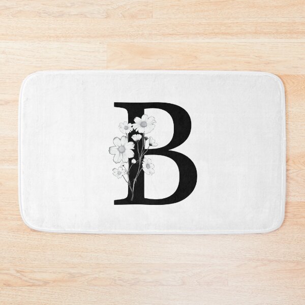 Item preview, Black Letter B Monogram with Flowers designed and sold by To the Lua.