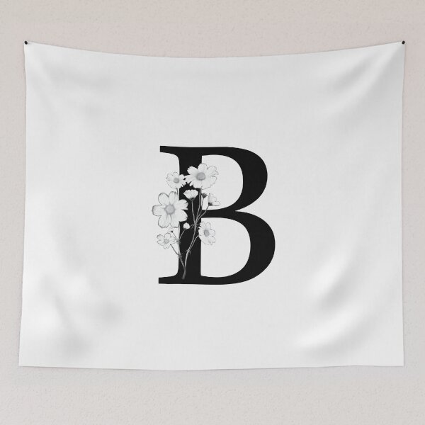 Item preview, Black Letter B Monogram with Flowers designed and sold by To the Lua.