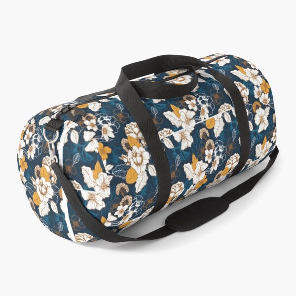 Item preview, 429 Navy And Gold Peony And Blossom Seamless Pattern	 designed and sold by xfdmbgkaiz39.