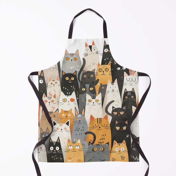 Item preview, of Simple  cats pattern funny cats  art  illustrated cartoon  designed and sold by Inktown.