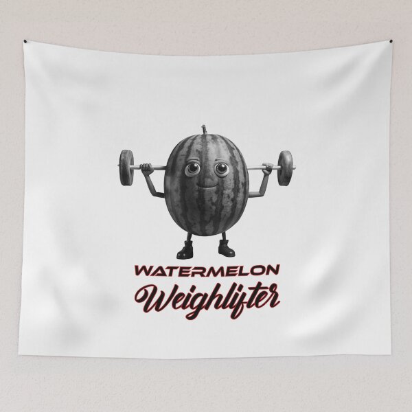 Item preview, Unique Watermelon Weightlifter T-Shirt Designs for Summer Vibes designed and sold by Techflare.