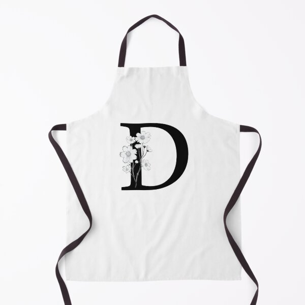 Item preview, Black Letter D Monogram with Flowers designed and sold by To the Lua.