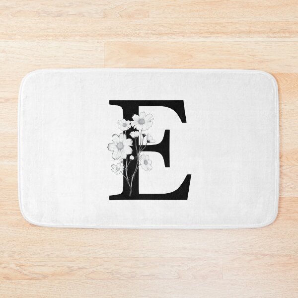 Item preview, Black Letter E Monogram with Flowers designed and sold by To the Lua.