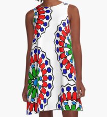 Traditional Moroccan Pattern A-Line Dress