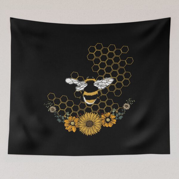 Item preview, 413 Sunflower Bee- Honey Comb Yellow	 designed and sold by qxepfgfkc26.