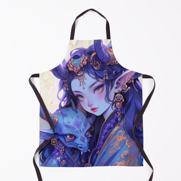 Item preview, Fantasy Blue Elf Horns Anime Girl designed and sold by bubblegoth.