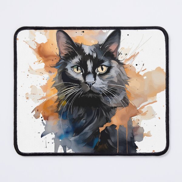 Item preview, Mystic Shadows: Black Cat in Splattered Grunge designed and sold by StephanieWard.