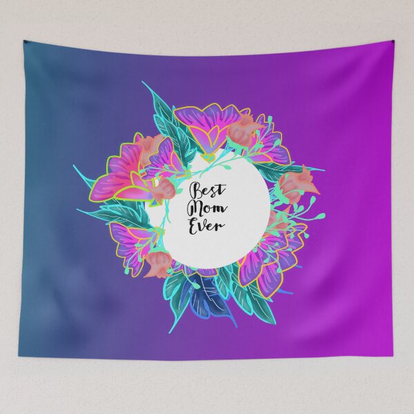 Item preview, Best Mom Ever Floral Quote designed and sold by frappechica.