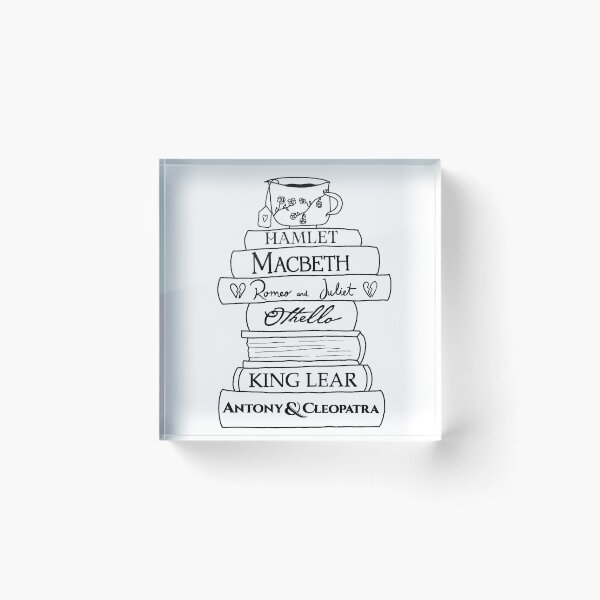 Item preview, Shakespeare tragedies book stack (black & white) designed and sold by bookloversclub.