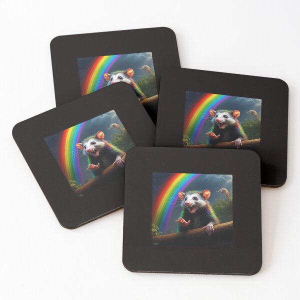 Item preview, A Nail-Biting Encounter: Opossum and the Malevolent Leprechaun designed and sold by Cloud-Cart.